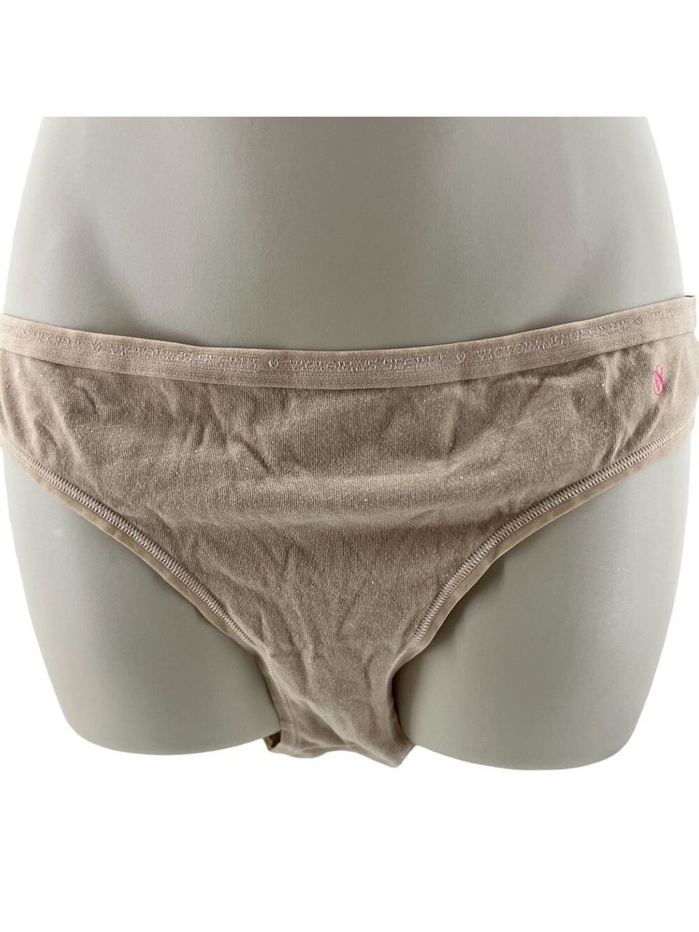 Victoria's Secret Signature Hi Leg Bikini Beige Large
